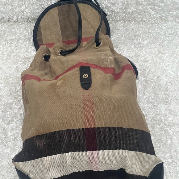 BURBERRY Overdyed Canvas Mega Check Medium Chiltern Backpack main image 4